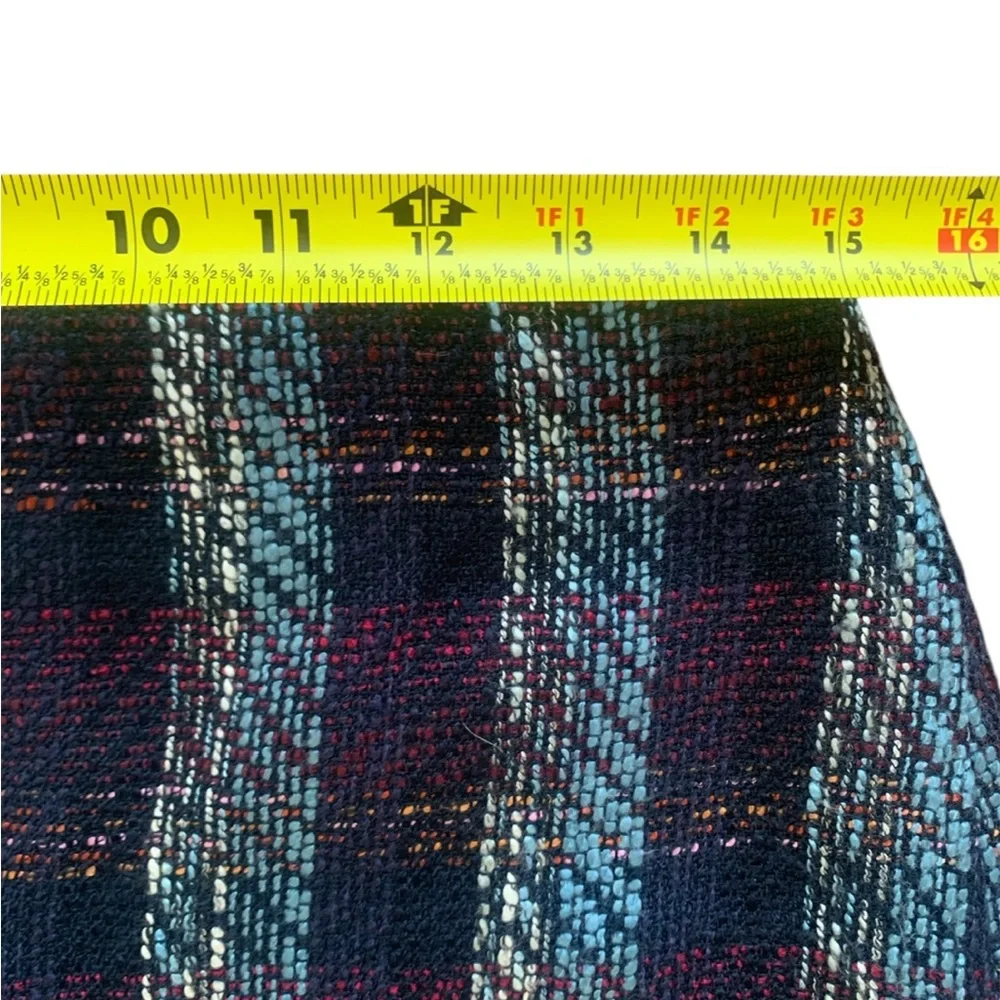 LOFT Outlet Plaid Tweed Mini Skirt Size 8 NWT Lined Preppy - Picture 5 of 8